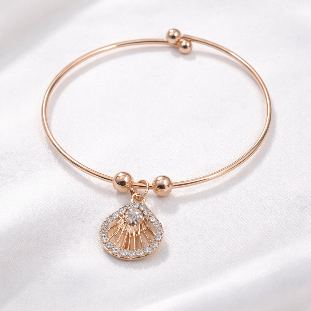 Ocean Charm & Golden Shell Bracelet Combo | Elegant Dual Style Set | 2 In 1